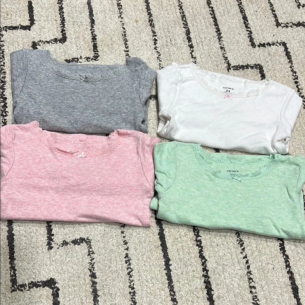Carters long sleeve onesies bundle